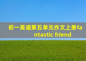 初一英语第五单元作文上册fantastic friend